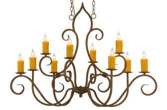 Clifton Ten Light Chandelier in Rust,Custom (57|149170)