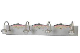 Trout Four Light Vanity Hardware in Nickel/Painted Trout (57|147870)