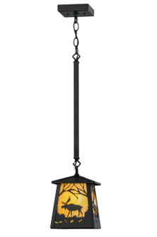 Moose At Dawn One Light Mini Pendant in Textured Black (57|147671)
