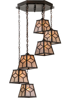 Diamond Craftsman Six Light Pendant in Mahogany Bronze (57|146196)