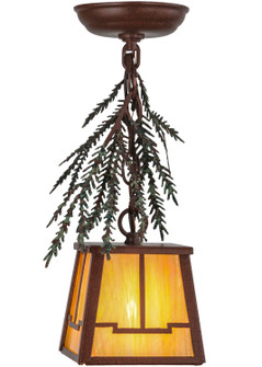 Pine Branch One Light Mini Pendant in Rust/Green Trees (57|145280)