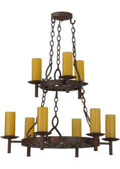 Newcastle Nine Light Chandelier in Rusty Nail Textured (57|144754)