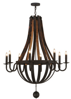 Barrel Stave Eight Light Chandelier in Coffee Bean (57|143730)