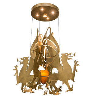 Dragos Five Light Pendant in Sahara Gold Dabbed Gold (57|142893)