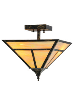 T'' Mission'' Two Light Flushmount in Antique Black (57|142016)