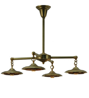 Diamond Craftsman Four Light Pendant Hardware in Natural Brass (57|140490)