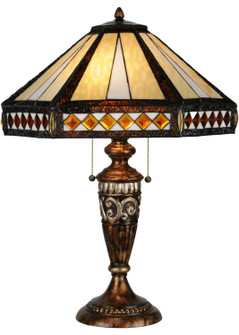 Diamond Band Mission Two Light Table Lamp in Aged Bronze (57|139416)