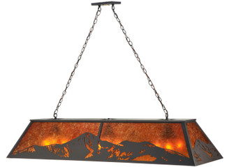 Mountain Range Nine Light Oblong Pendant in Oil Rubbed Bronze (57|136601)