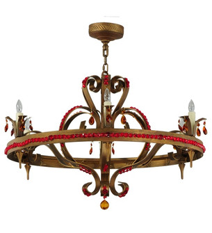 Grosetto Six Light Chandelier in Cortez Gold (57|135985)