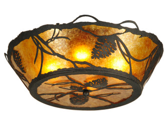Whispering Pines Four Light Flushmount in Chestnut (57|135923)