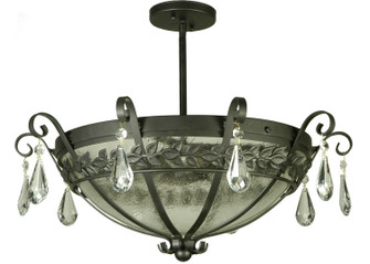 Florentine Three Light Semi-Flushmount in Blackwash (57|135848)