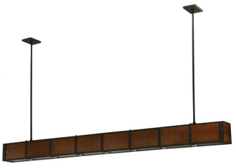 Giradeau Seven Light Pendant in Natural Wood,Oil Rubbed Bronze (57|135128)