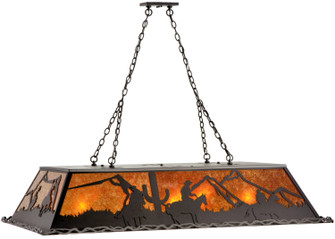 Duke Nine Light Oblong Pendant in Textured Black (57|134436)