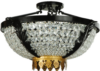 Chrisanne Three Light Semi-Flushmount in Mirror Black (57|133099)