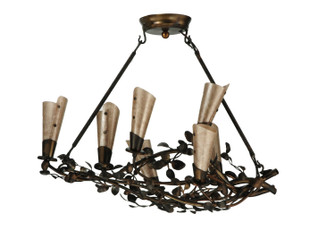 Vinca Vine Seven Light Chandelier in Dark Burnished Antique Copper (57|131817)