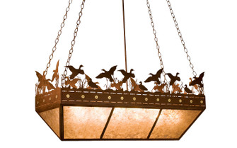 Ducks In Flight Six Light Oblong Pendant in Rust (57|13051)
