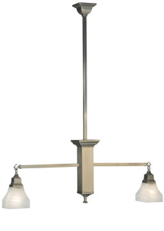 Bungalow Two Light Island Pendant in Nickel (57|129070)
