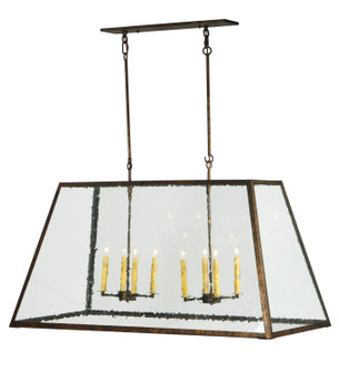 Ovation Eight Light Oblong Pendant in Antique Rust (57|127434)
