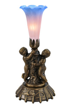 Pink/Blue One Light Mini Lamp in Antique Copper (57|12454)