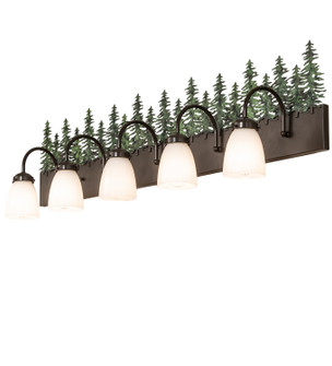 Tall Pines Five Light Vanity in Timeless Bronze & Green Trees (57|124171)