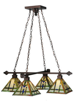 Prairie Wheat Four Light Chandelier in Mahogany Bronze (57|122603)
