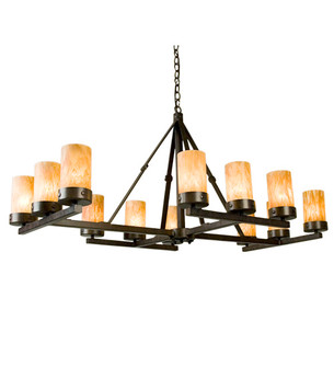 Parker 12 Light Chandelier in Rustic Iron (57|121079)