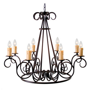 Marguerite Eight Light Chandelier in Rustic Iron (57|120307)