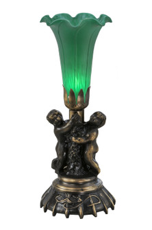 Green One Light Mini Lamp in Mahogany Bronze (57|12002)