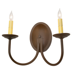 Classic Two Light Wall Sconce in Rustic Iron (57|118552)