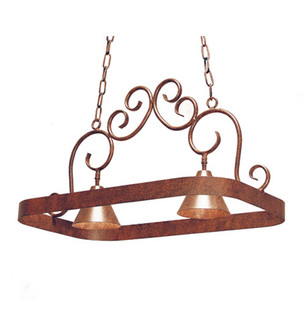 Elana Two Light Pot Rack in Rusty Nail (57|117636)