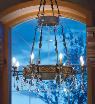 Filomena Eight Light Chandelier in Gilded Tobacco W/ Gold Accents (57|117514)