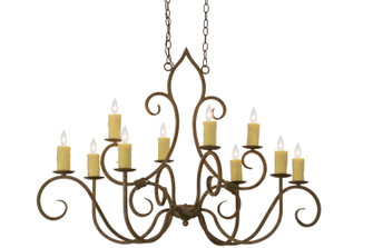 Clifton Ten Light Chandelier in Organic Rust (57|117425)