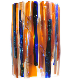 Metro Fusion LED Wall Sconce in Amber/Beige/Smoke/Irid Blue (57|117012)