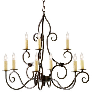 Clayton Nine Light Chandelier in Cajun Spice (57|116294)