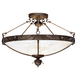 Arabesque Five Light Semi-Flushmount in Copper Rust (57|116149)