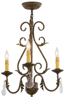 French Elegance Three Light Chandelier in Pompeii Gold (57|115925)