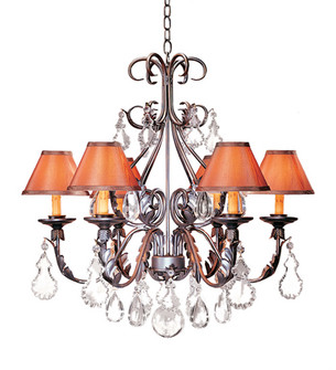 French Elegance Six Light Chandelier in French Bronze (57|115435)