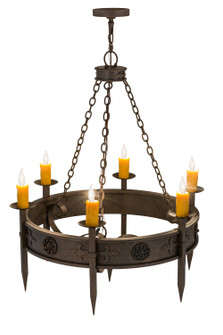 Calandra Six Light Chandelier in Gilded Tobacco (57|115167)