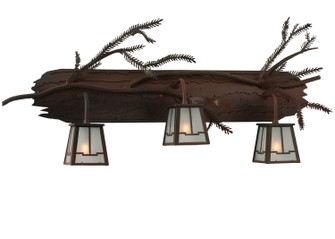Pine Branch Three Light Wall Sconce in Wrought Iron Over Rust (57|113088)