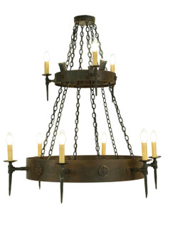 Warwick 12 Light Chandelier in Hand Waxed Metal (57|112813)