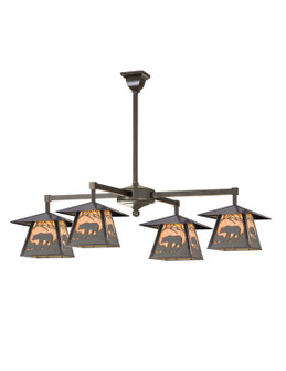 Stillwater Four Light Chandelier in Craftsman Brown (57|111205)