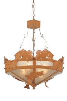 Leaping Bass Four Light Inverted Pendant in Earth (57|110916)