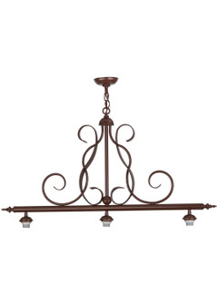 White Pond Lily Three Light Island Hardware in Rust (57|110868)