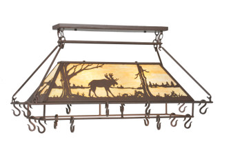 Moose at Lake Two Light Island Pendant in Caf Noir (57|109364)