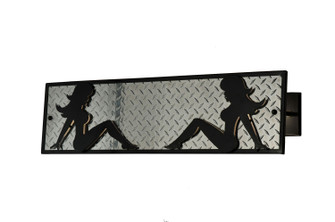 Diamond Turbine Four Light Vanity in Black Chrome/Diamond Plate (57|108940)