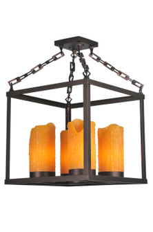 Kitzi Box Four Light Chandelier in Mahogany Bronze (57|107866)