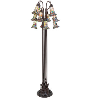 Stained Glass Pond Lily 12 Light Floor Lamp in Mahogany Bronze (57|10280)