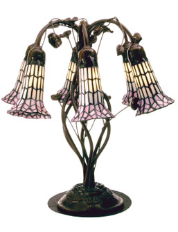 Stained Glass Pond Lily Six Light Table Lamp in Antique (57|102416)