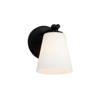 Fusion One Light Wall Sconce in Matte Black (102|FSN-8031-OPAL-MBLK)