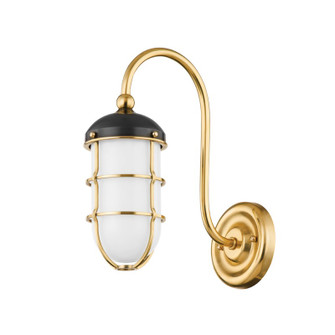 Holkham One Light Wall Sconce in Aged Brass (70|MDS1500-AGB/DB)